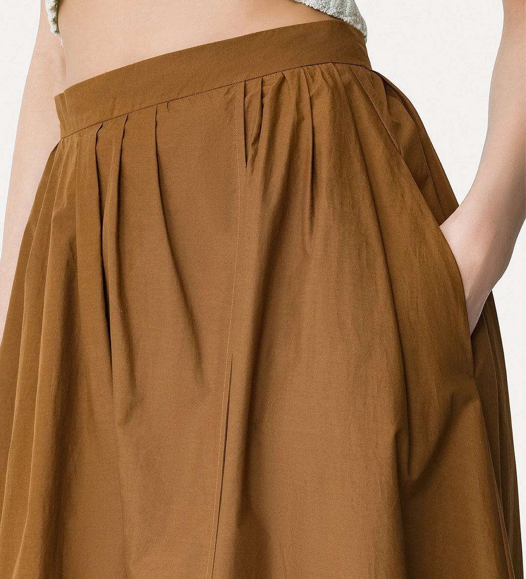 forte forte cotton poplin long skirt - Den Lille Ida - forte_forte