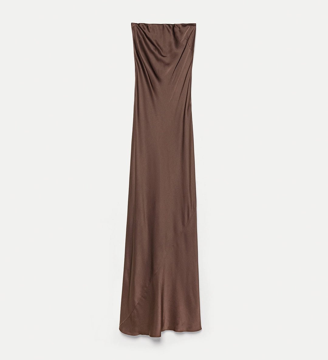 forte_forte elegant dress in envers satin chocolat - Den Lille Ida - forte_forte