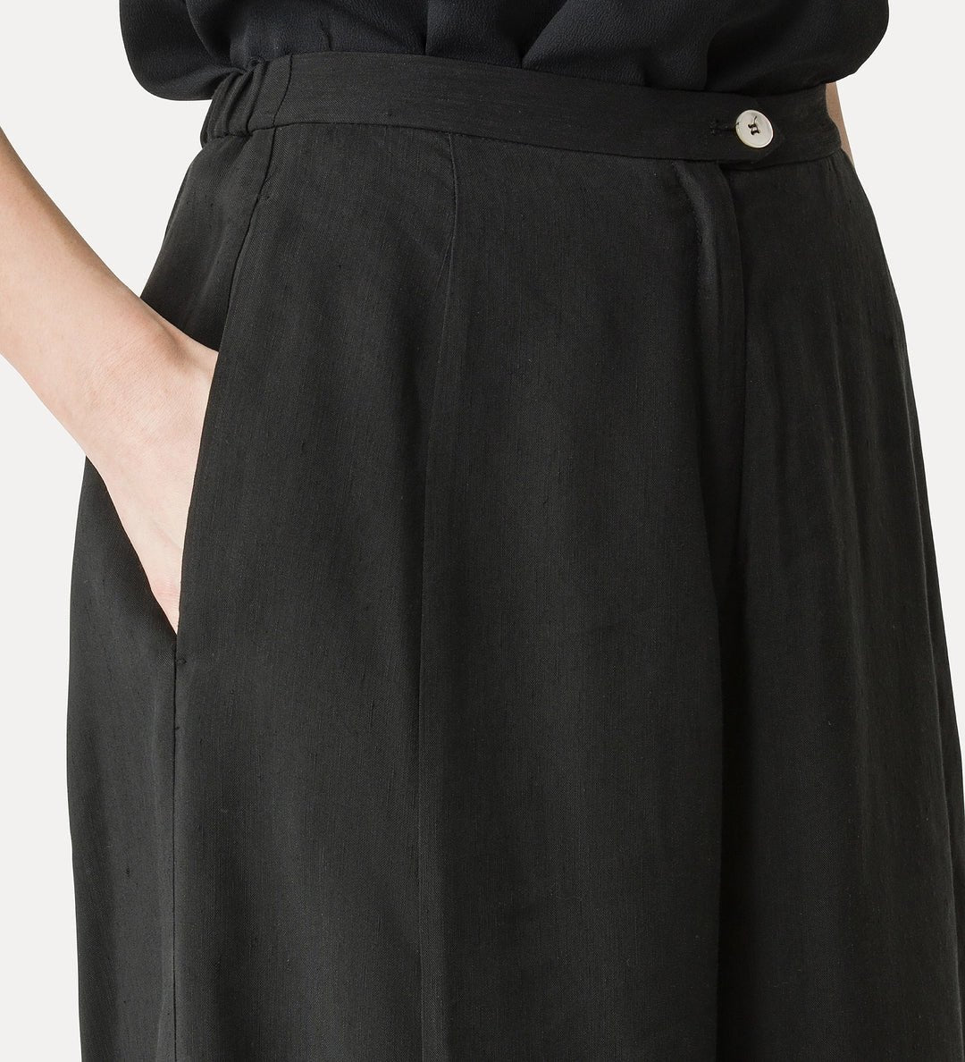 forte forte linen and viscose flared trousers - Den Lille Ida - forte_forte