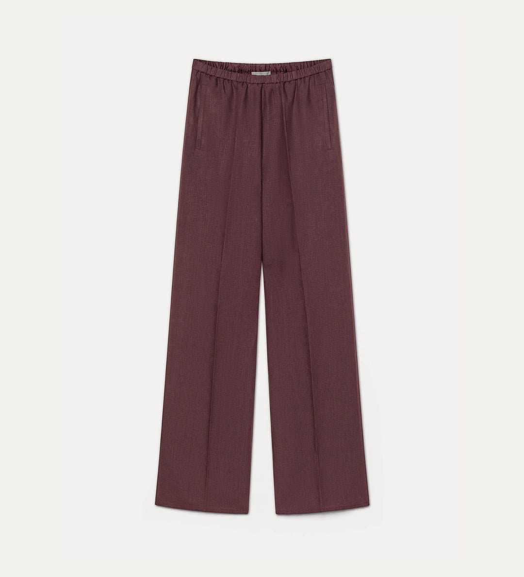 forte forte linen trousers with elasticated waistband fondant - Den Lille Ida - forte_forte
