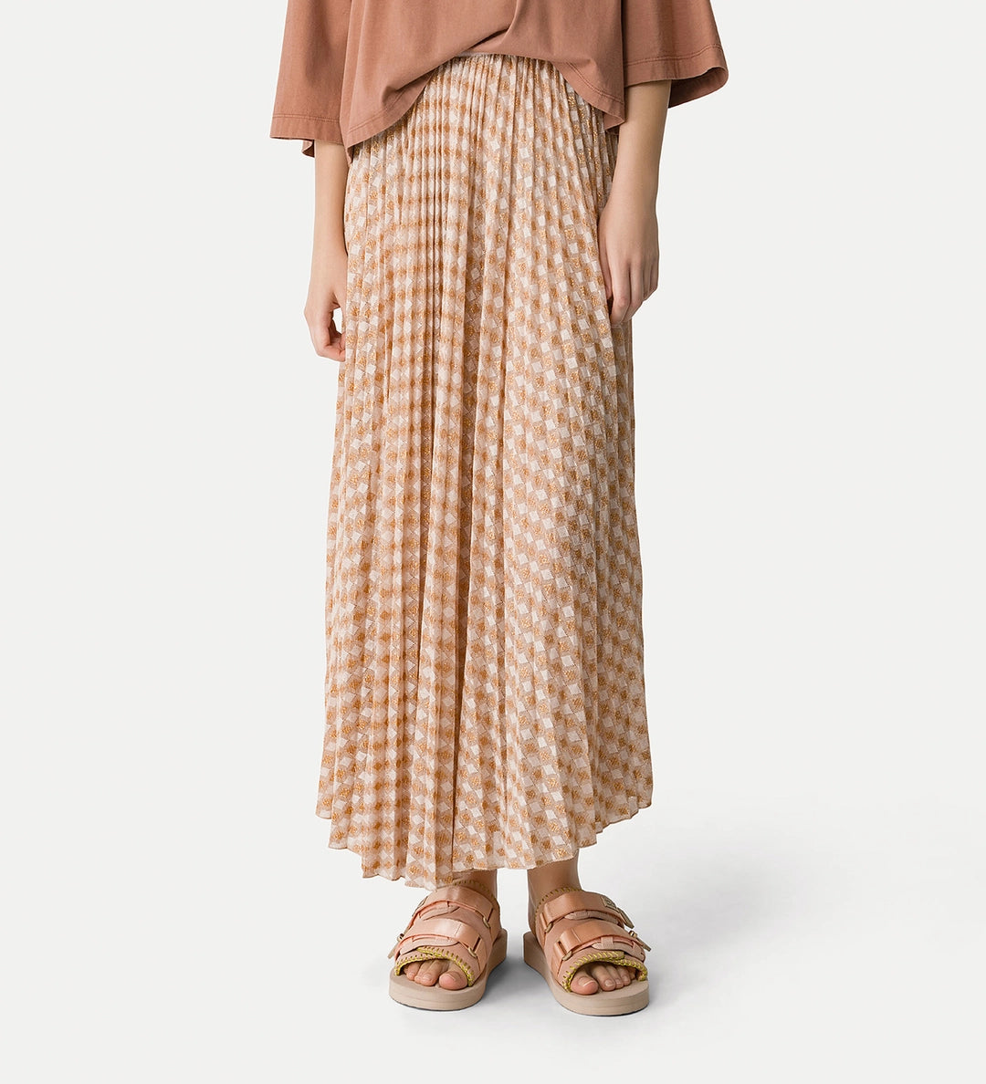 forte_forte pleated skirt in diamond jersey