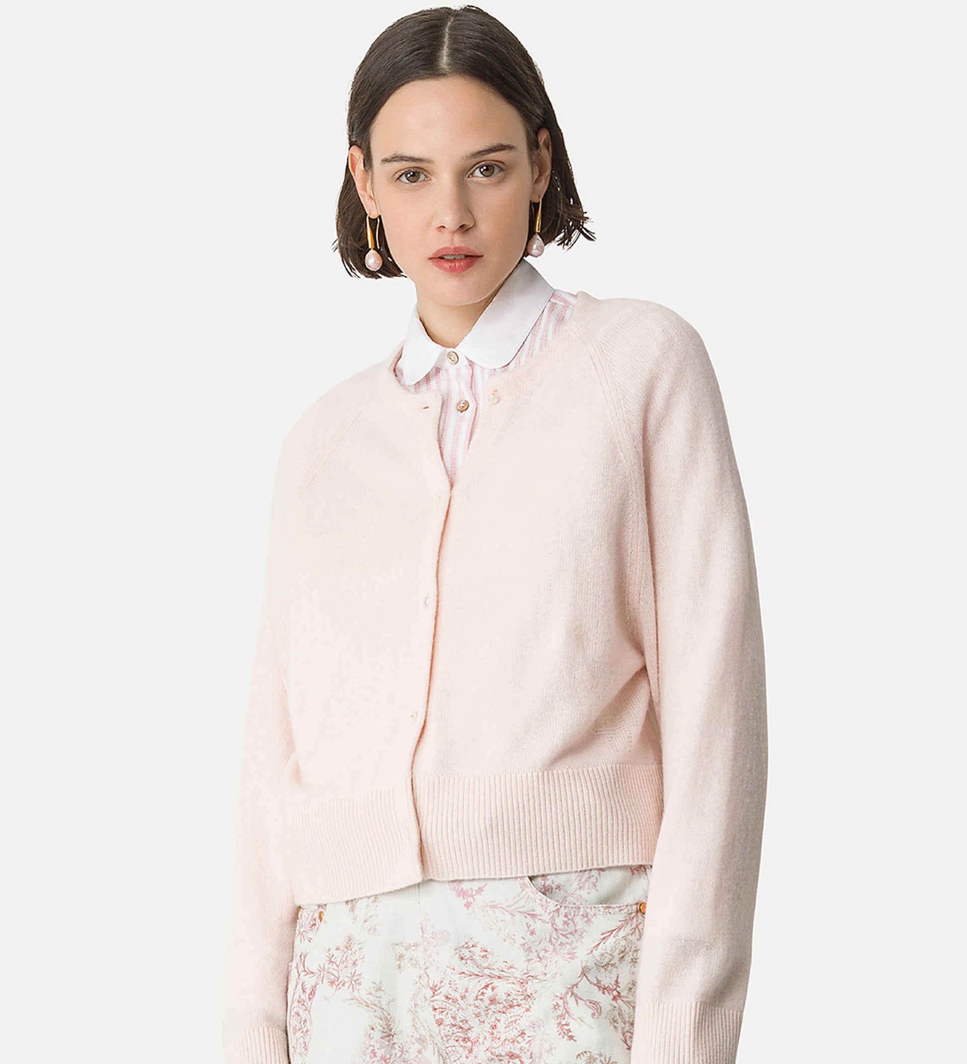 forte_forte wool cashmere gauze cardigan peonia