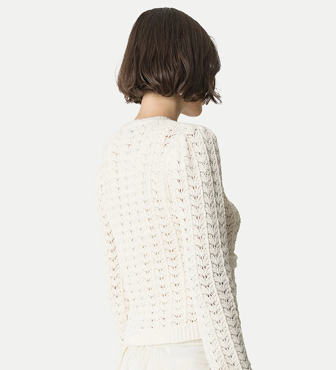 forte_forte elegant cotton cardigan yougurt