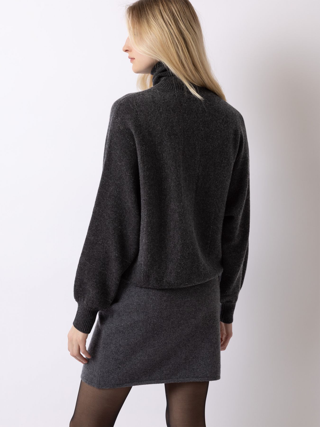 FTC Pullover with Lurex Stripes Charcoal - Den Lille Ida - FTC