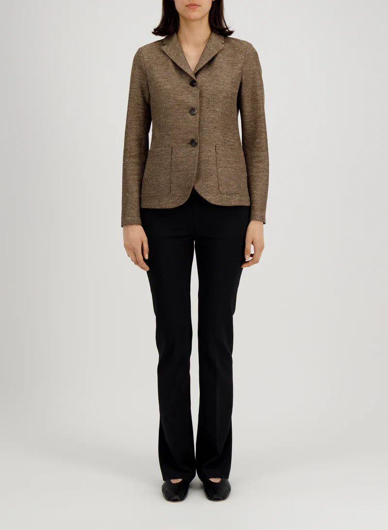 Harris Wharf s.b.Fitted Blazer Linen Honeycomb Brown - Den Lille Ida - Harris Wharf