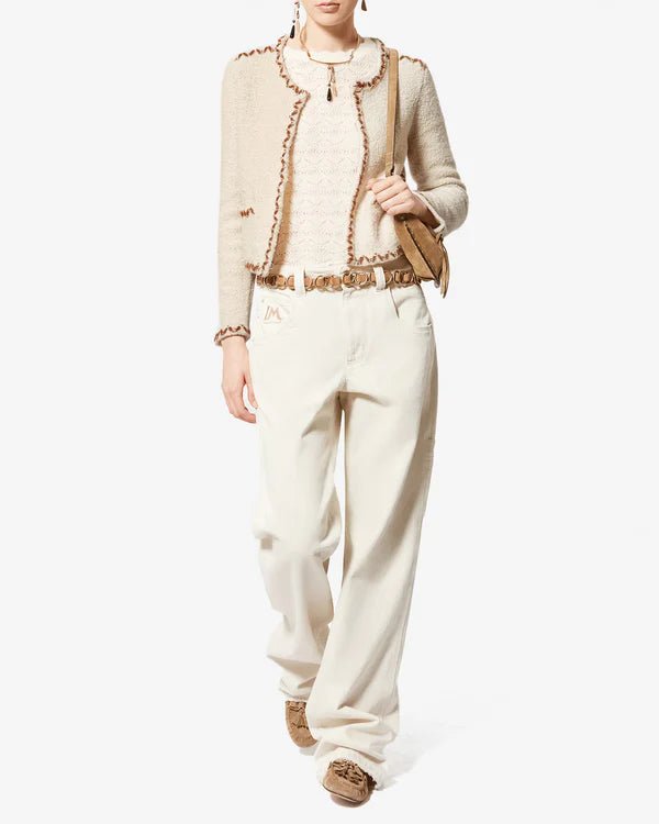 Isabel Marant Rochelle Cardigan Ecru - bronze - Den Lille Ida - Isabel Marant Étoile