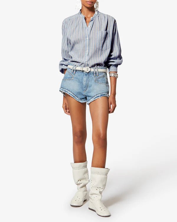 Isabel Marant Sapha Top Blue - Den Lille Ida - Isabel Marant Étoile