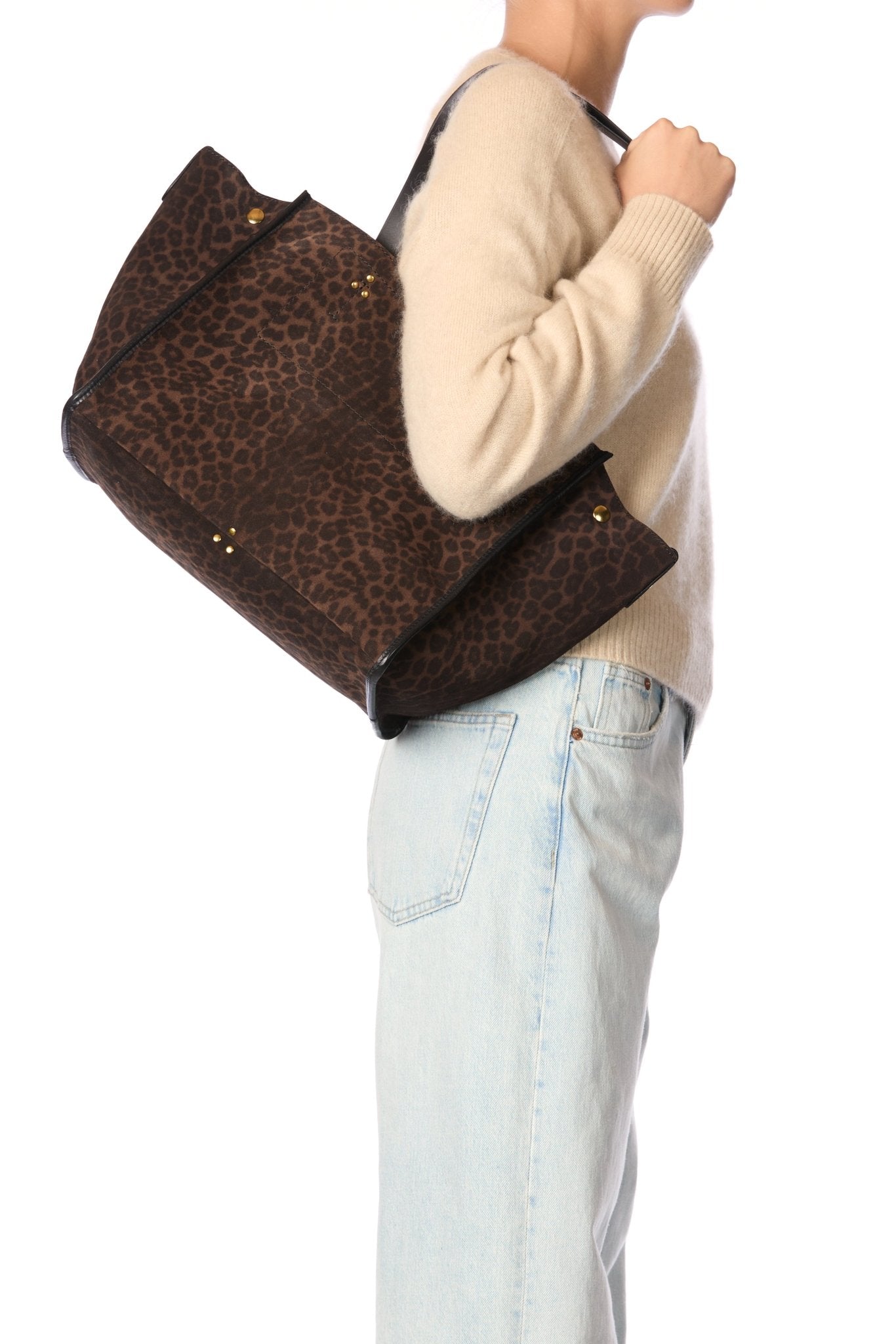 Jérôme Dreyfuss Léon M Imprimé Léopard Naturel Split Suede - Den Lille Ida - Jérôme Dreyfuss