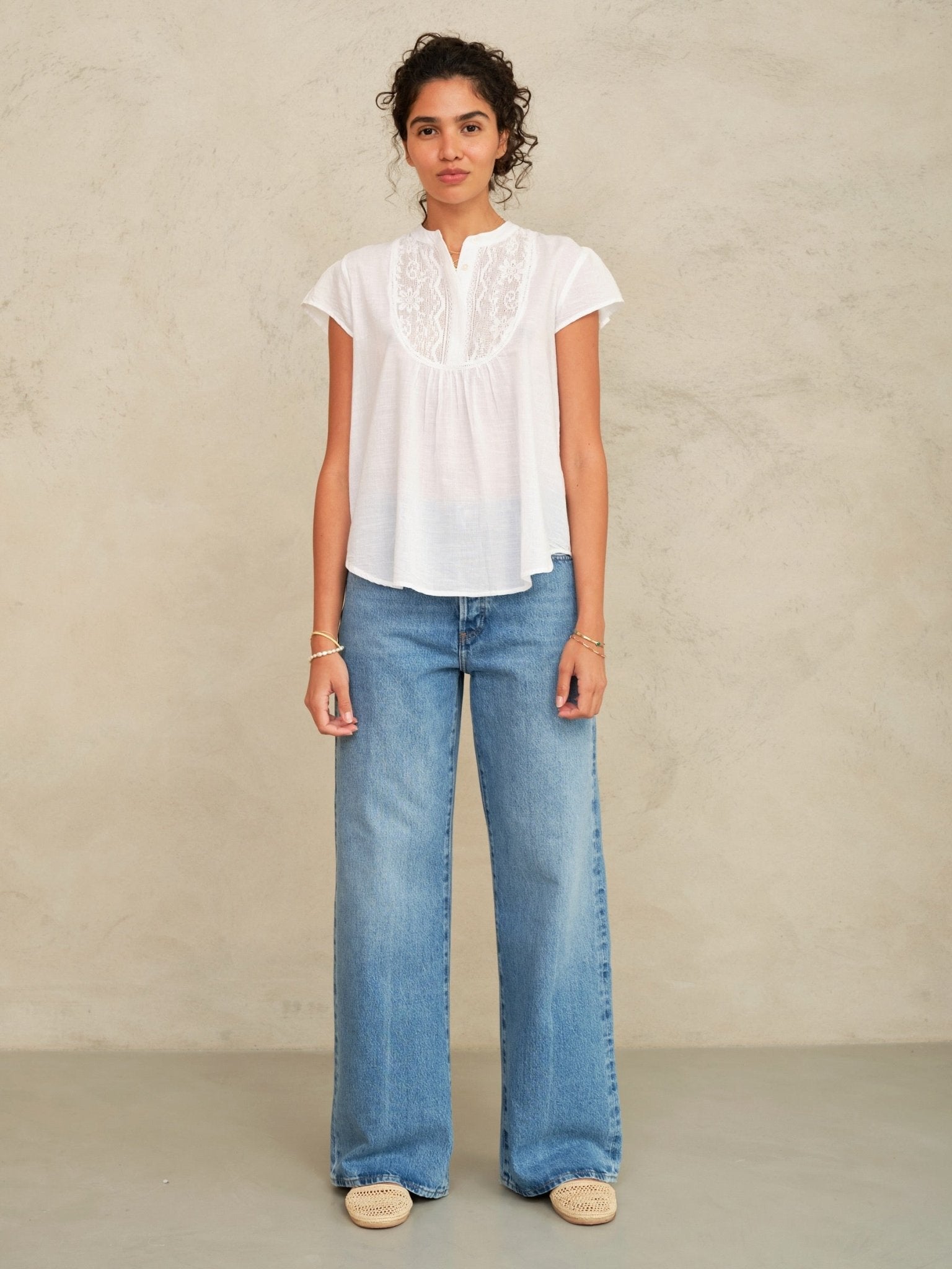 M.A.B.E Freya S/S Top White - Den Lille Ida - M.A.B.E