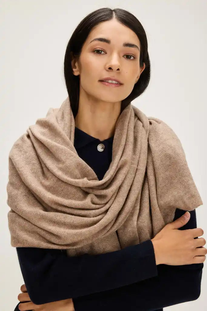 Davida Cashmere Big Classic Scarf Mink