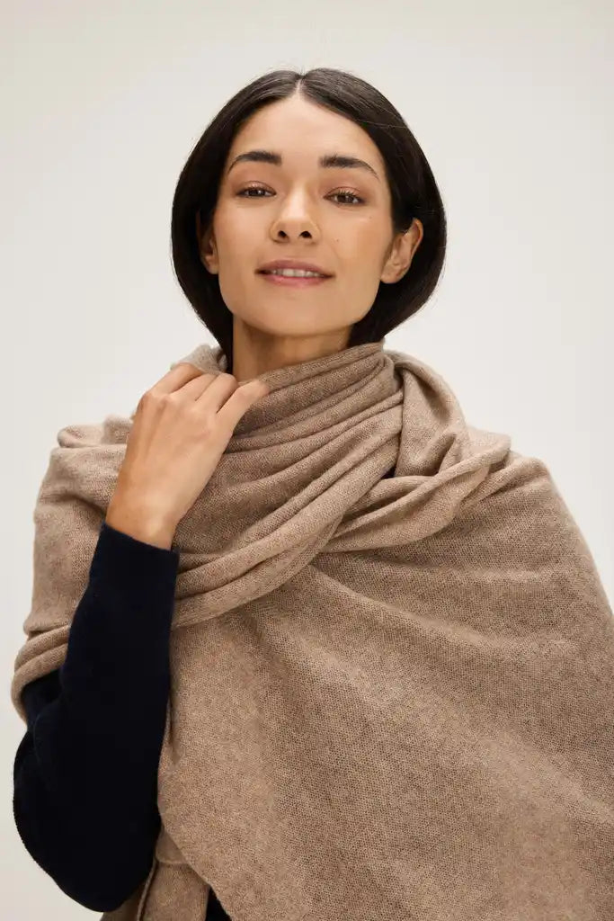 Davida Cashmere Big Classic Scarf Mink