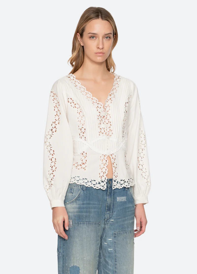 Sea New York Sofia Embroidery L/Slv Blouse - Den Lille Ida - Sea New York