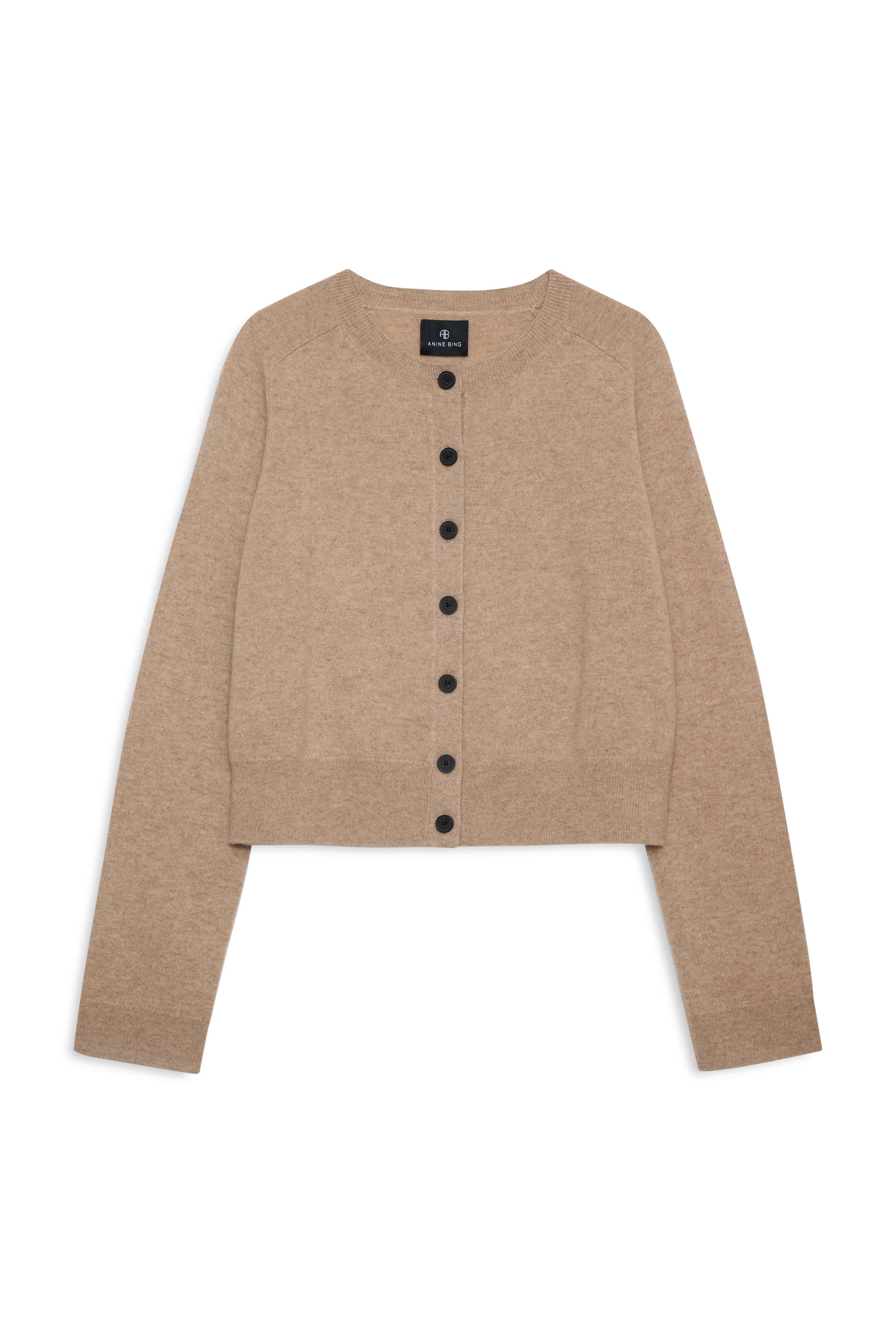 Anine Bing Joy Cashmere Cardigan Taupe