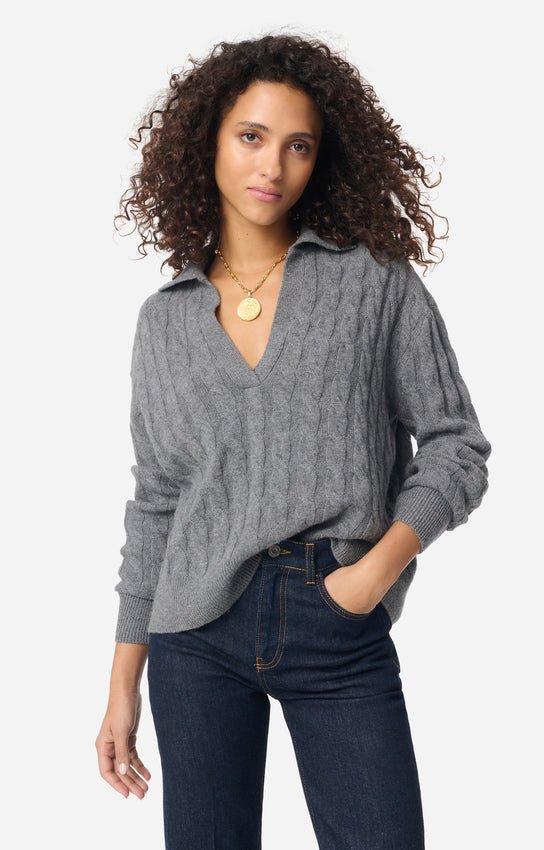 Vanessa Bruno Glenda Sweater Tweed Grey - Den Lille Ida - Vanessa Bruno