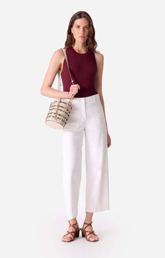 Vanessa Bruno Helias Cropped Jeans High - Waist White - Den Lille Ida - Vanessa Bruno