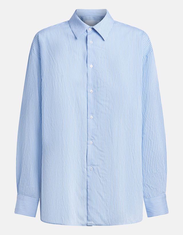 Dondup Shirt Blue and White Stripe