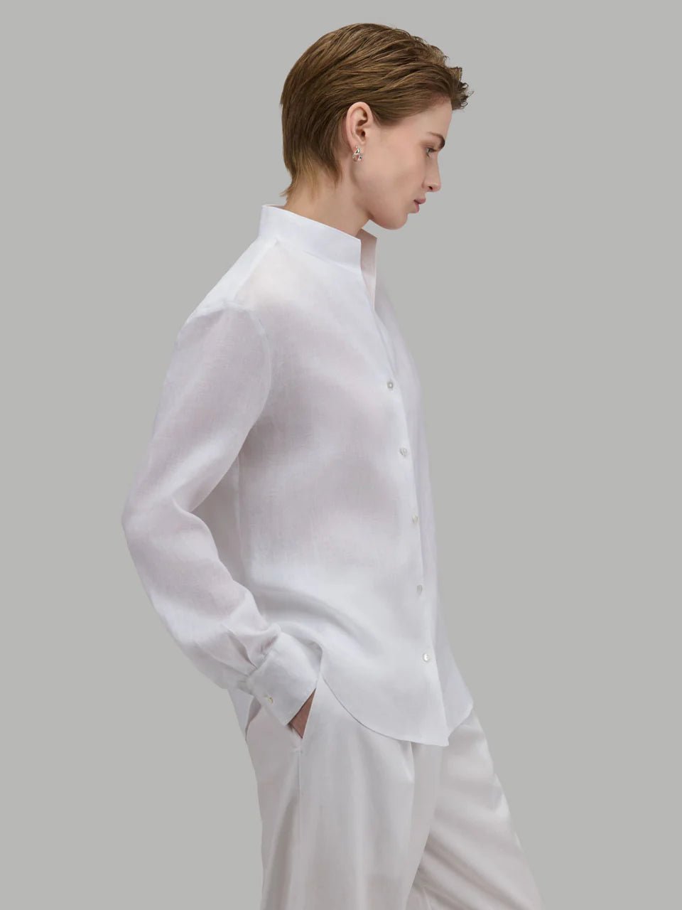 Xacus Sasha Linen Shirt White - Den Lille Ida - Xacus