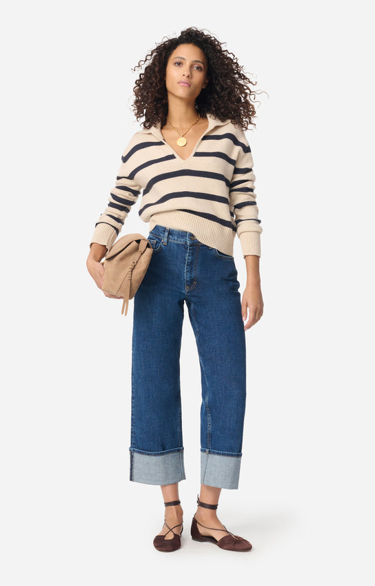 Vanessa Bruno Sweater Grenade Ecru/Marine