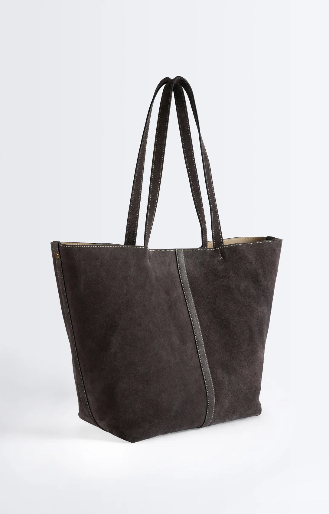 Vanessa Bruno Large Cabas Daily Tote Pewter