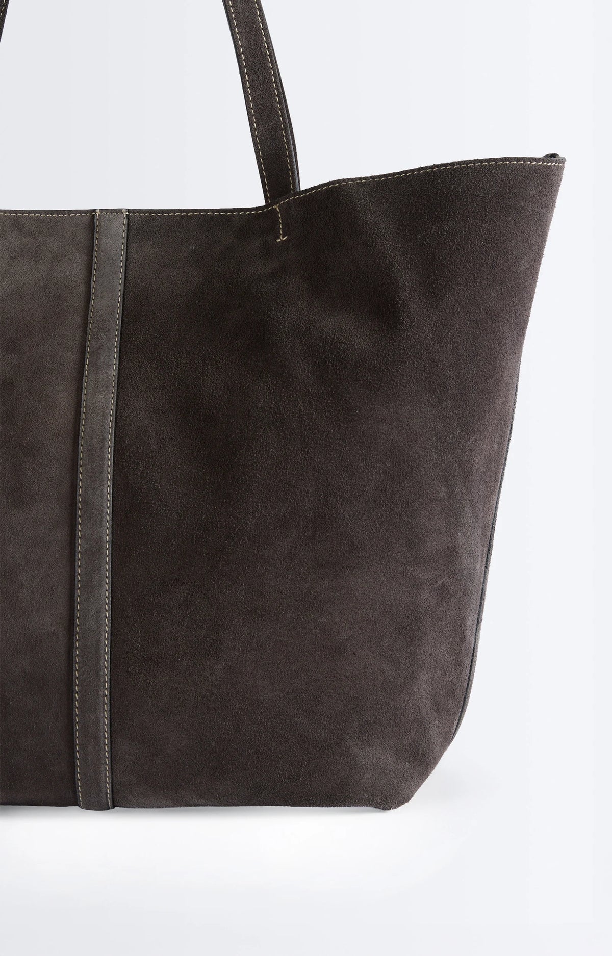Vanessa Bruno Large Cabas Daily Tote Pewter