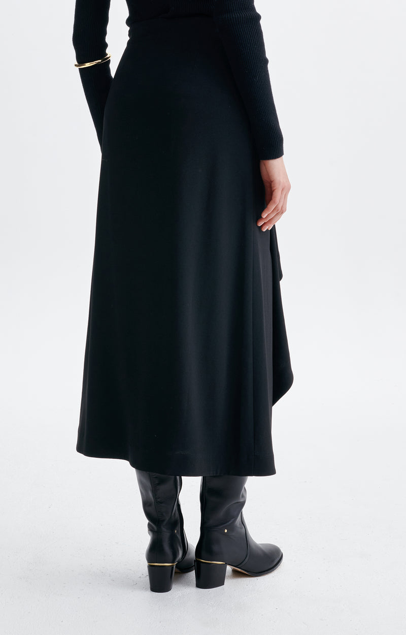 Vanessa Bruno Hemera Skirt Draped Crêpe Maxi Skirt