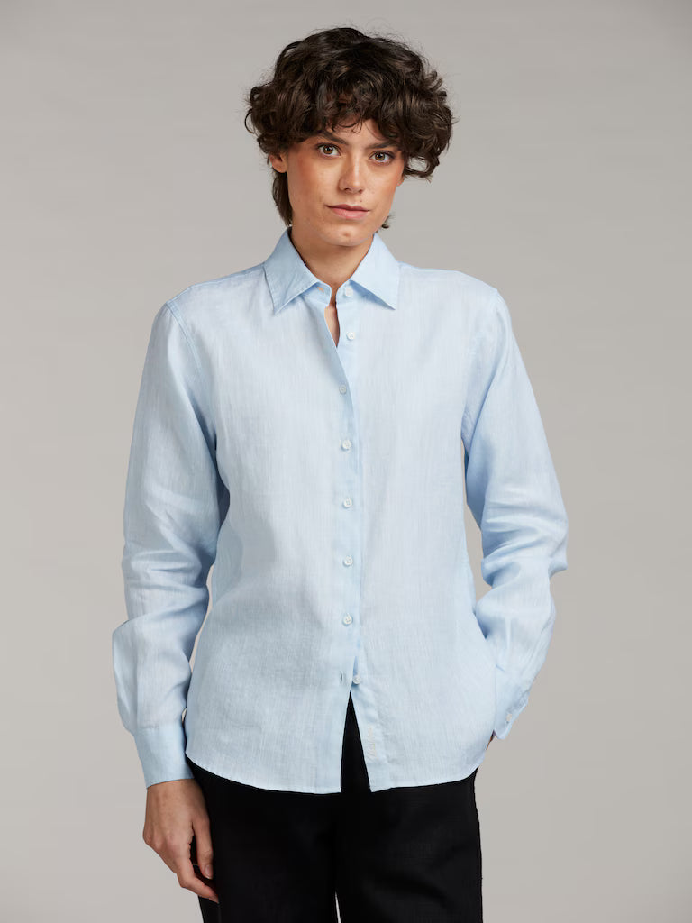 Stenströms Siri Linen Shirt Light Blue