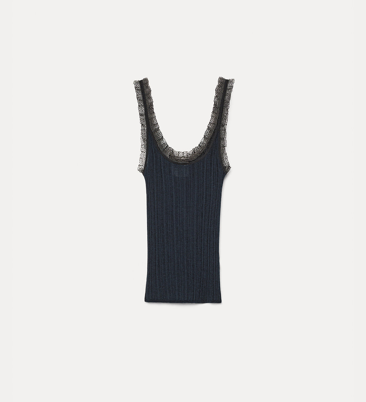forte forte chic viscose and wool vest top notte
