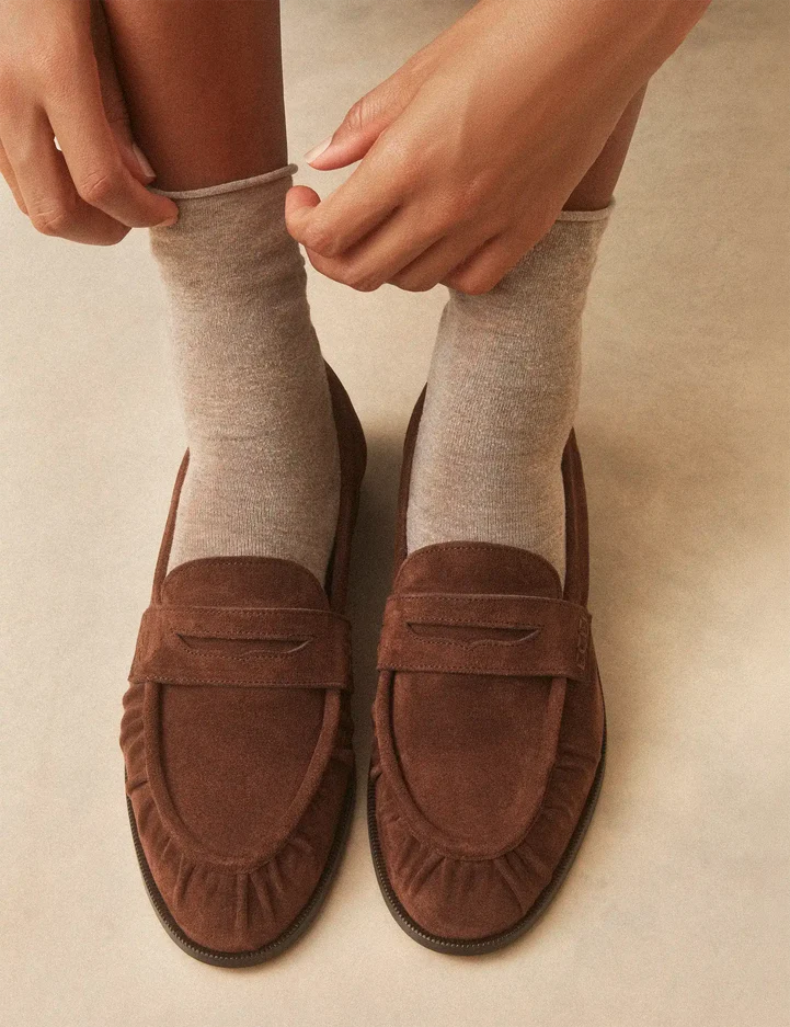Rivecour Moccasin No 158 Suede Chocolat