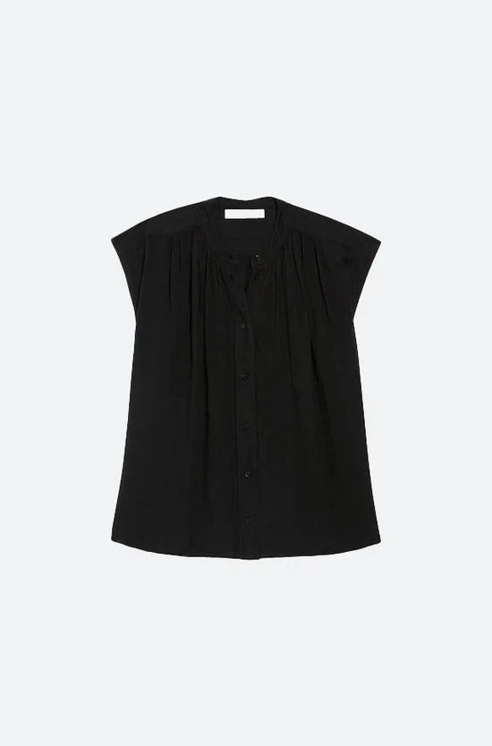 Vanessa Bruno Clio Blouse Cotton Blend Black