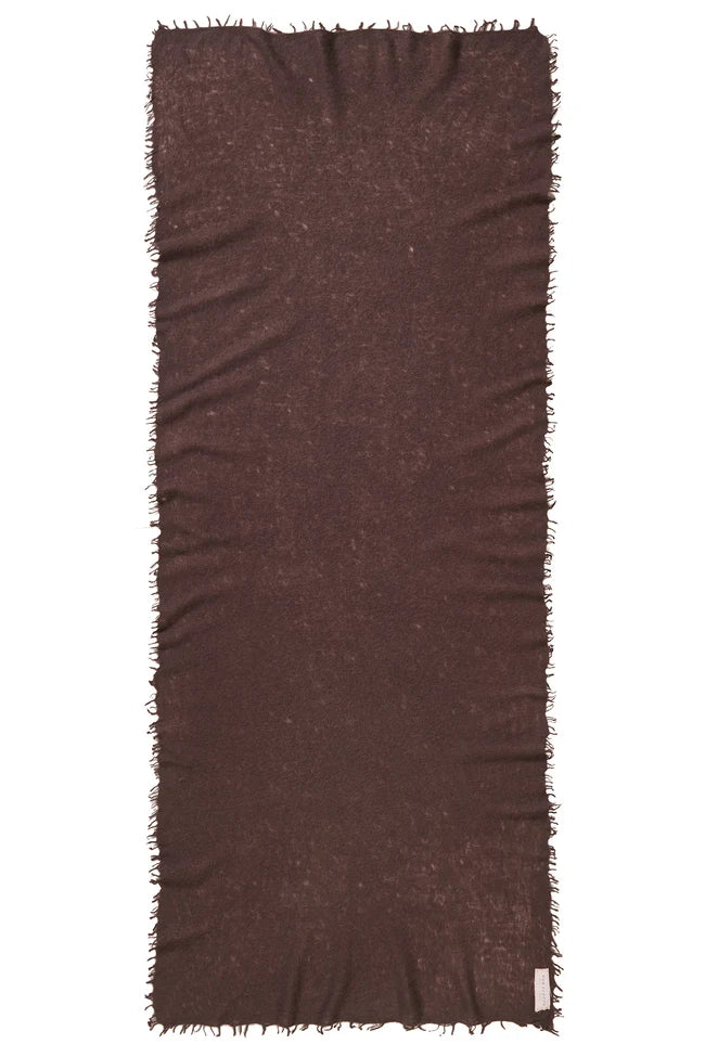 Purschoen Cashmere Scarf Dark Brown/Testa Moro