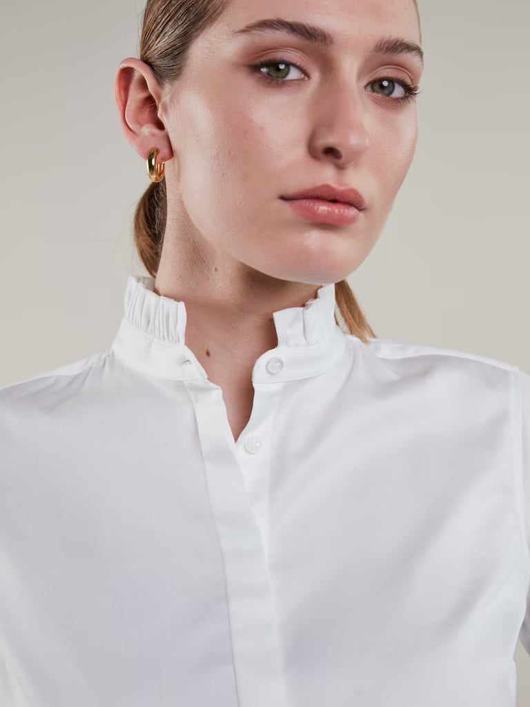 Stenström's Darya White Frill Blouse