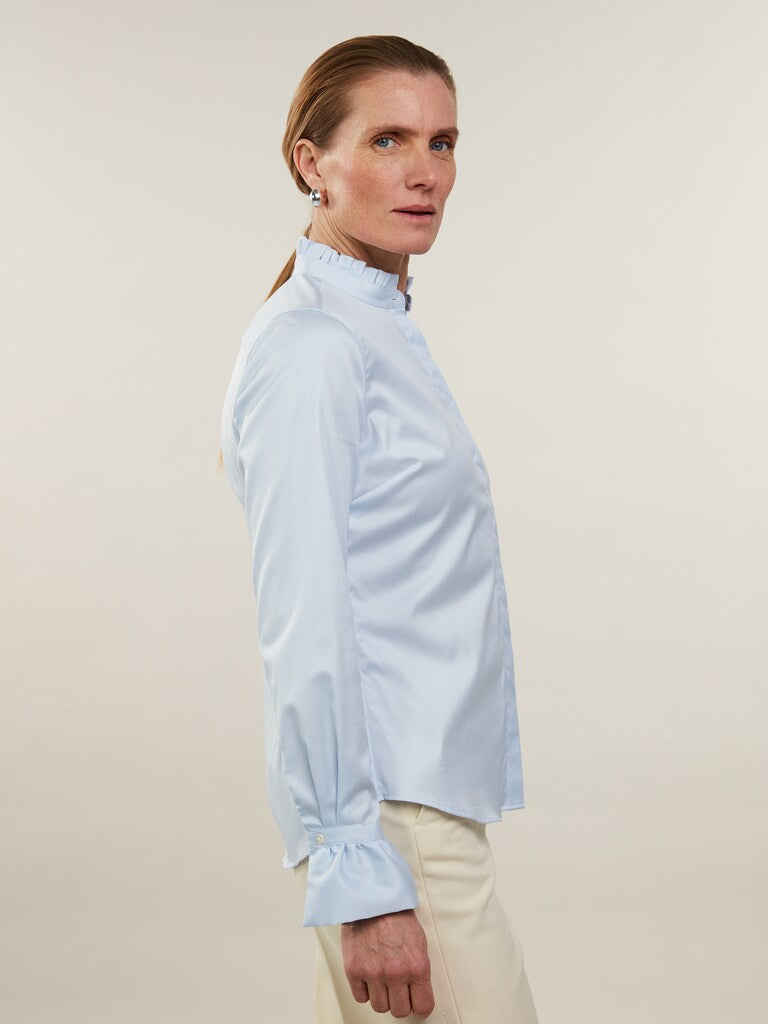 Stenström's Darya Light Blue Frill Blouse