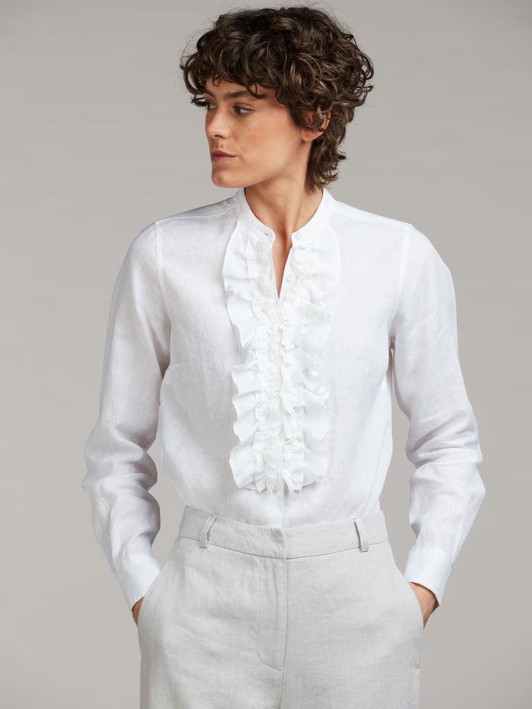 Stenströms Hillary White Linen Blouse