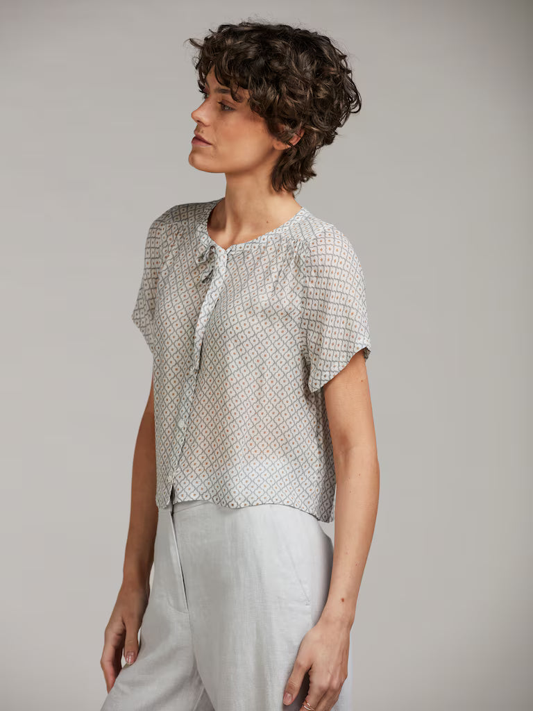 Stenströms Lilo Blouse White Pattern