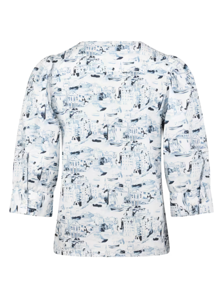 Stenströms Lykke Blouse Dark Blue Pattern