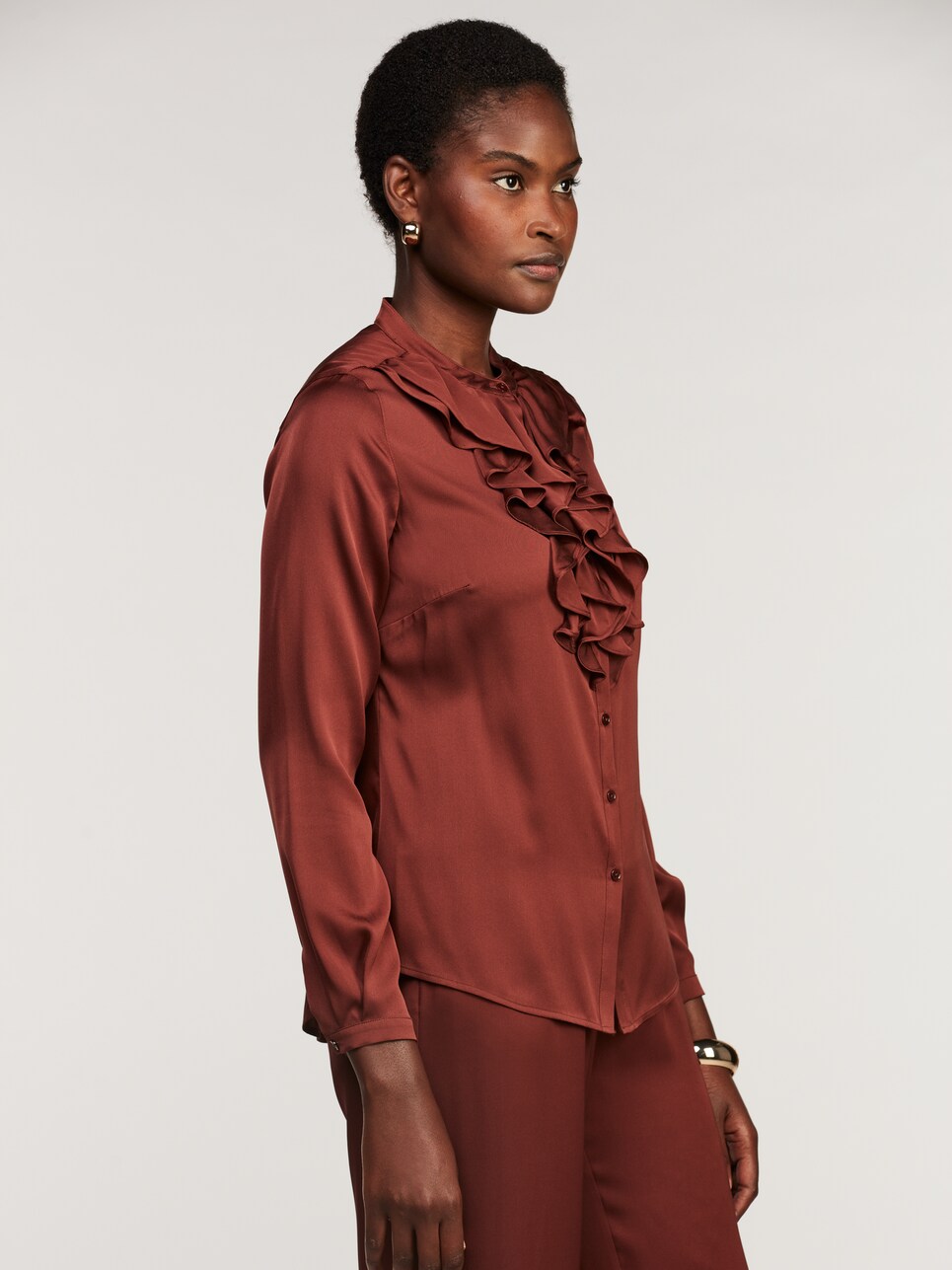 Stenströms Marilyn Dark Red Silk Blouse