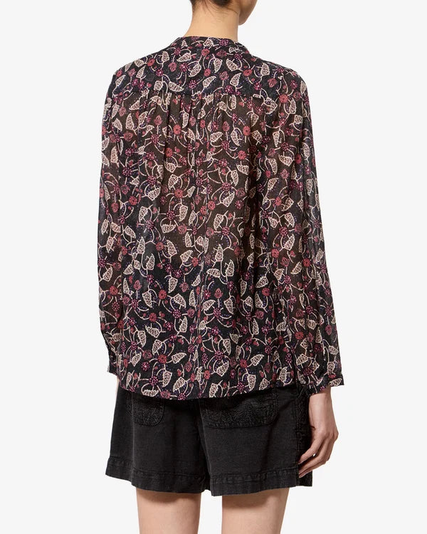 Isabel Marant Etoile Maria Top Black/Raspberry