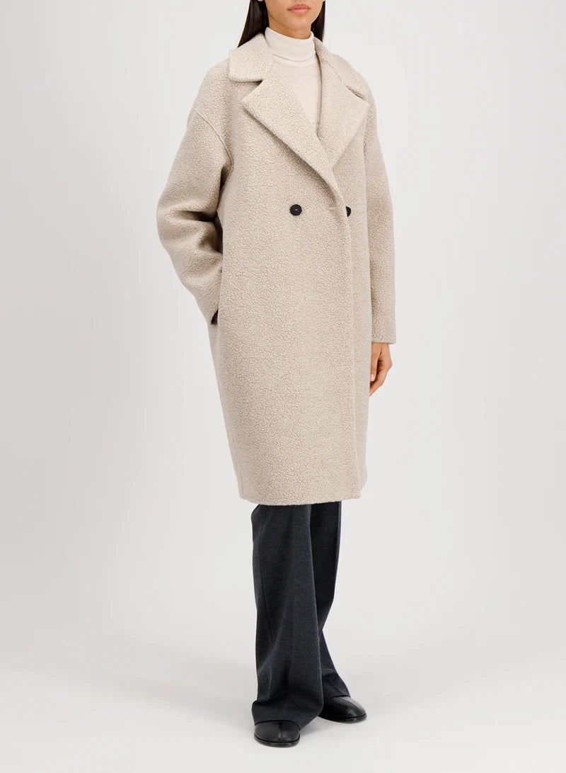 Harris Wharf Dropped Shoulder Coat Bouclé
