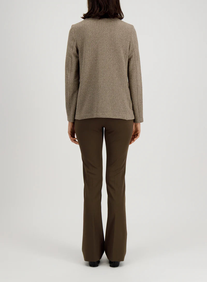 Harris Wharf Stand Up Collar Blazer Bicolour Frisé