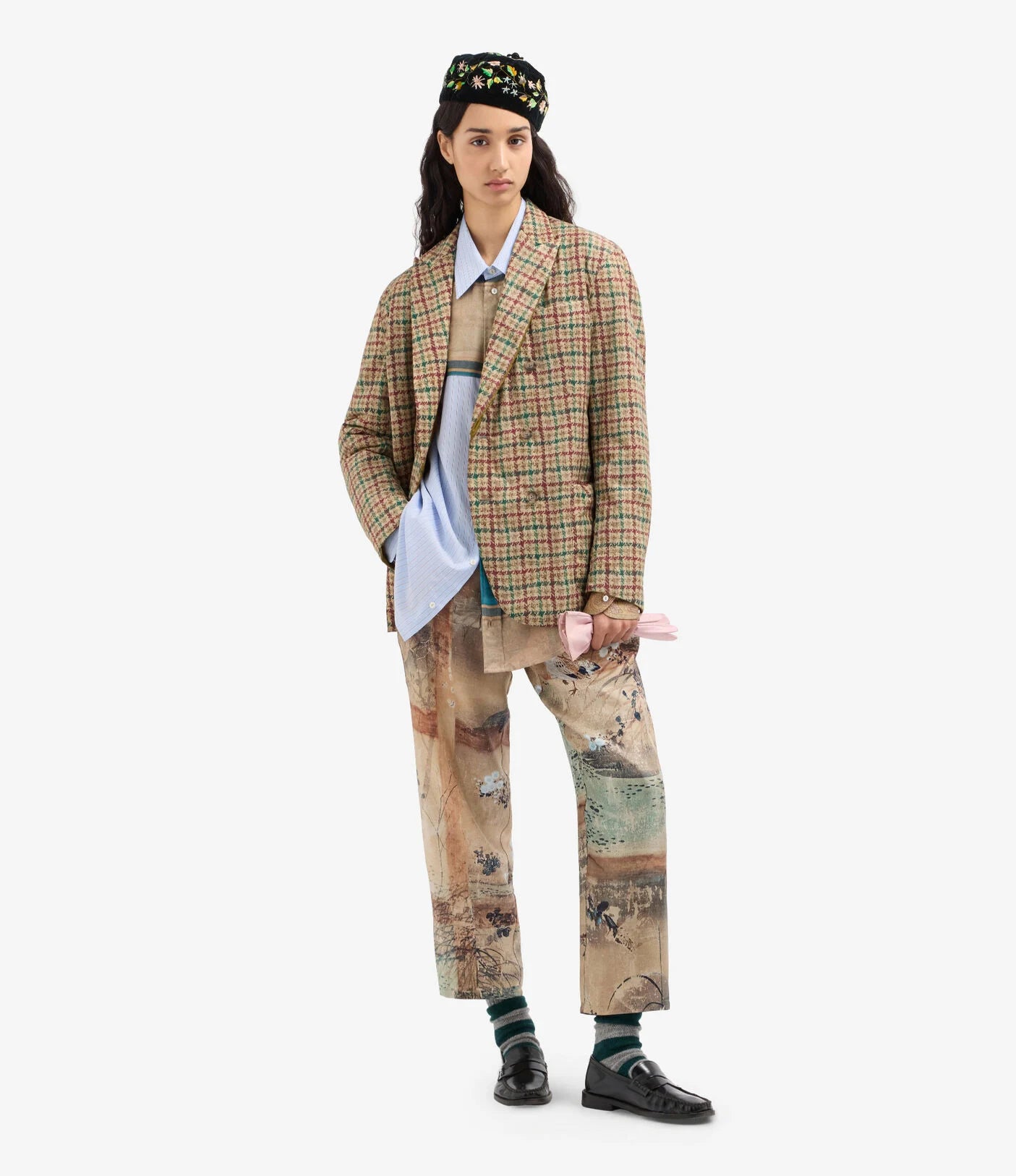 Pierre-Louis Mascia ALOE Trousers Silk Giardino Antico