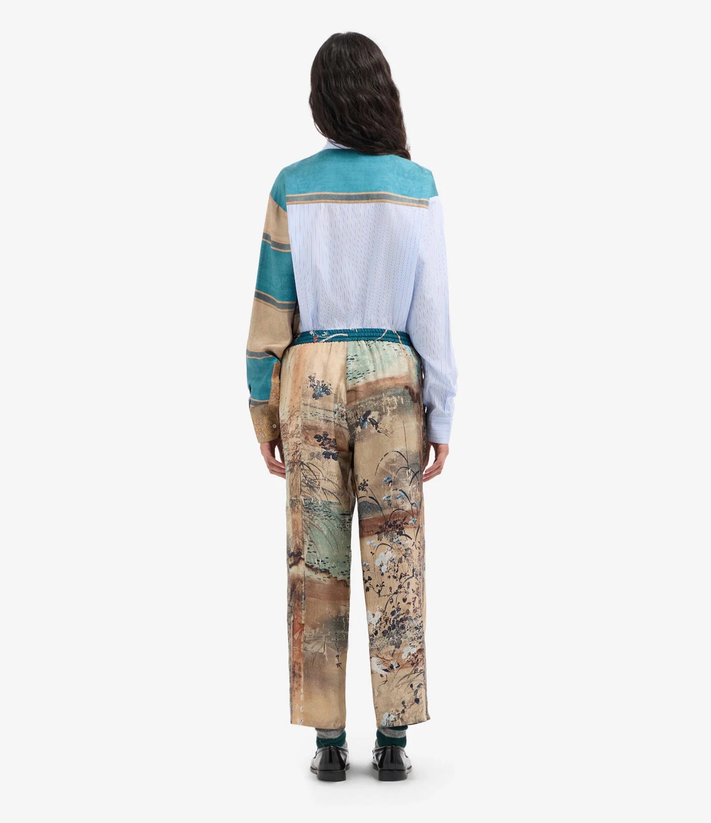 Pierre-Louis Mascia ALOE Trousers Silk Giardino Antico