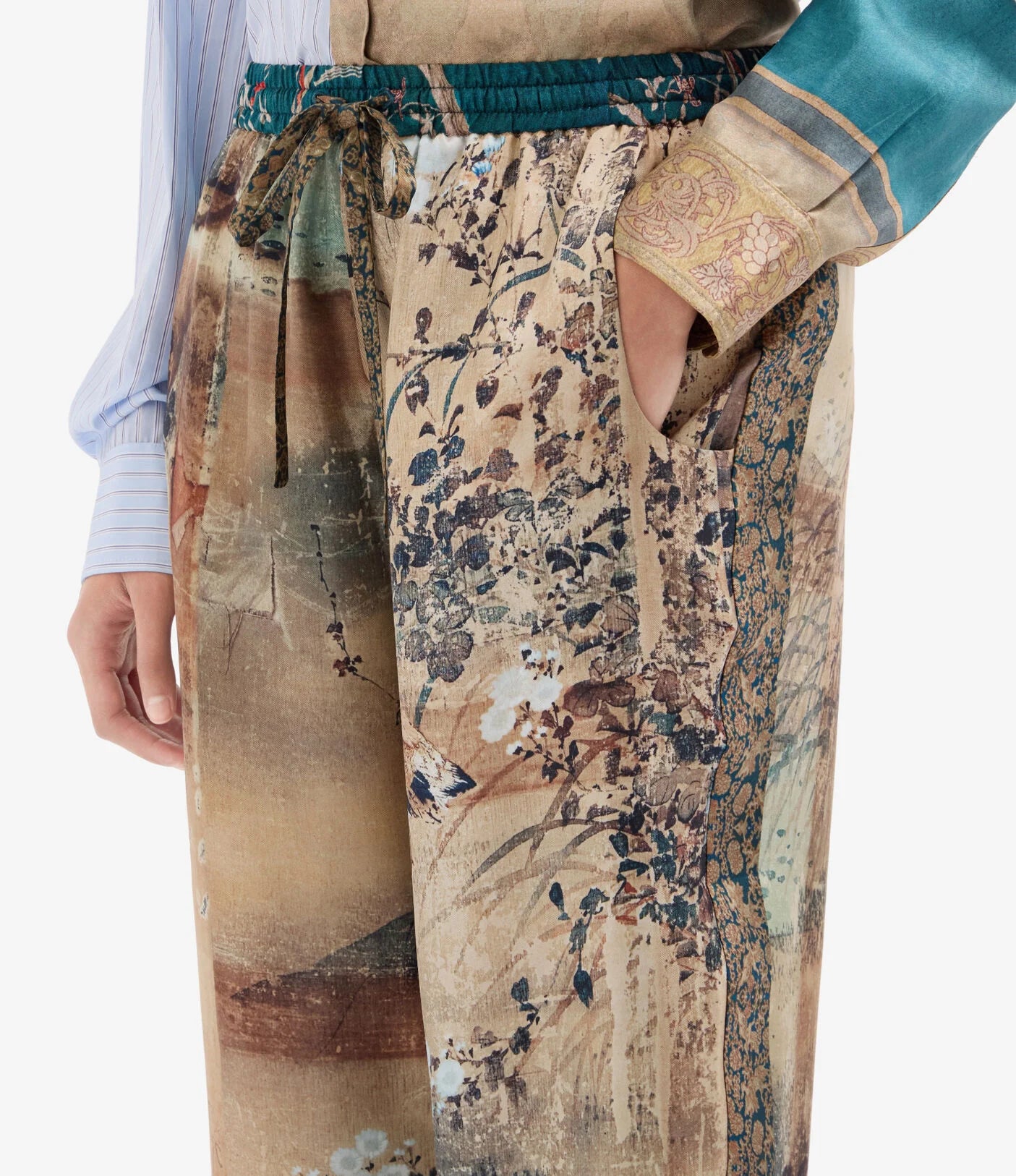Pierre-Louis Mascia ALOE Trousers Silk Giardino Antico