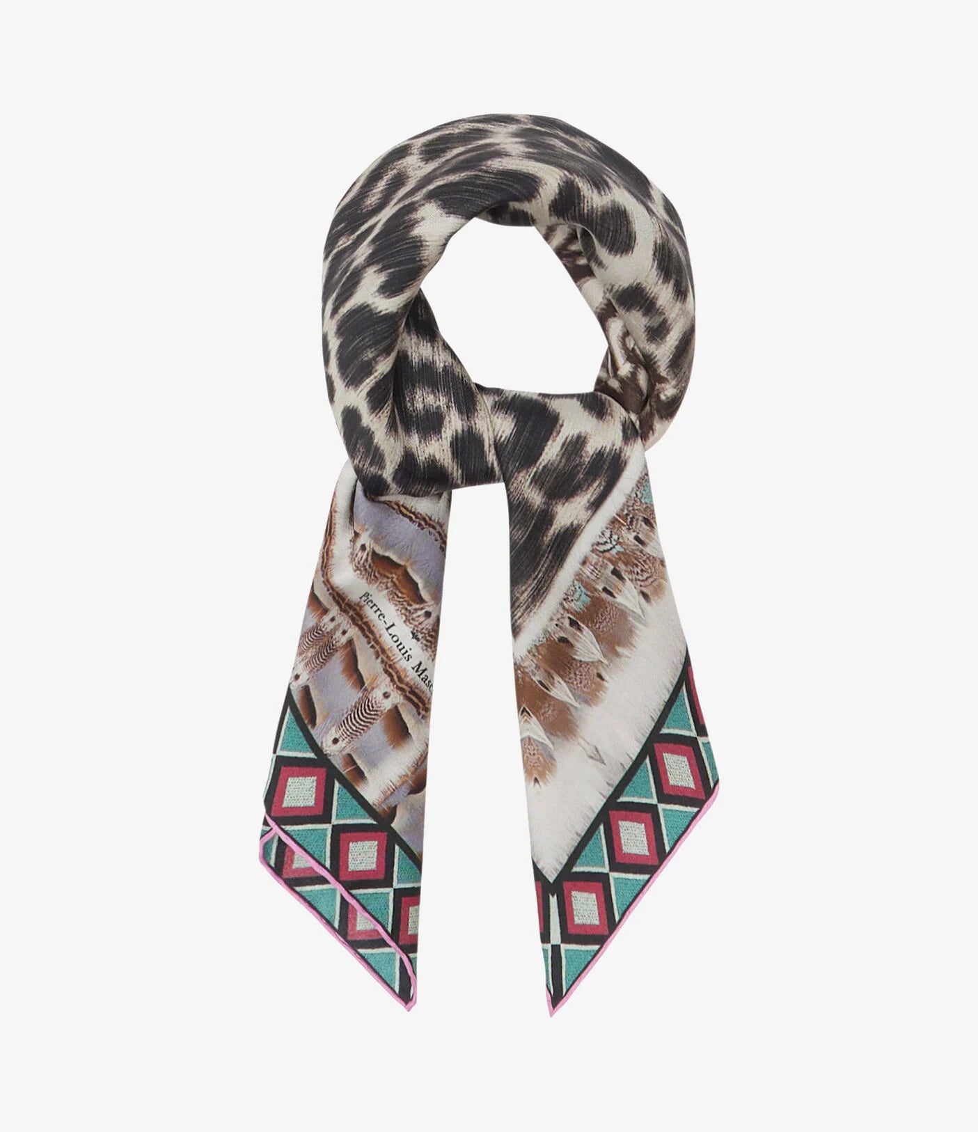 Pierre-Louis Mascia Aloe Bandana Silk Scarf Trama Selvatica