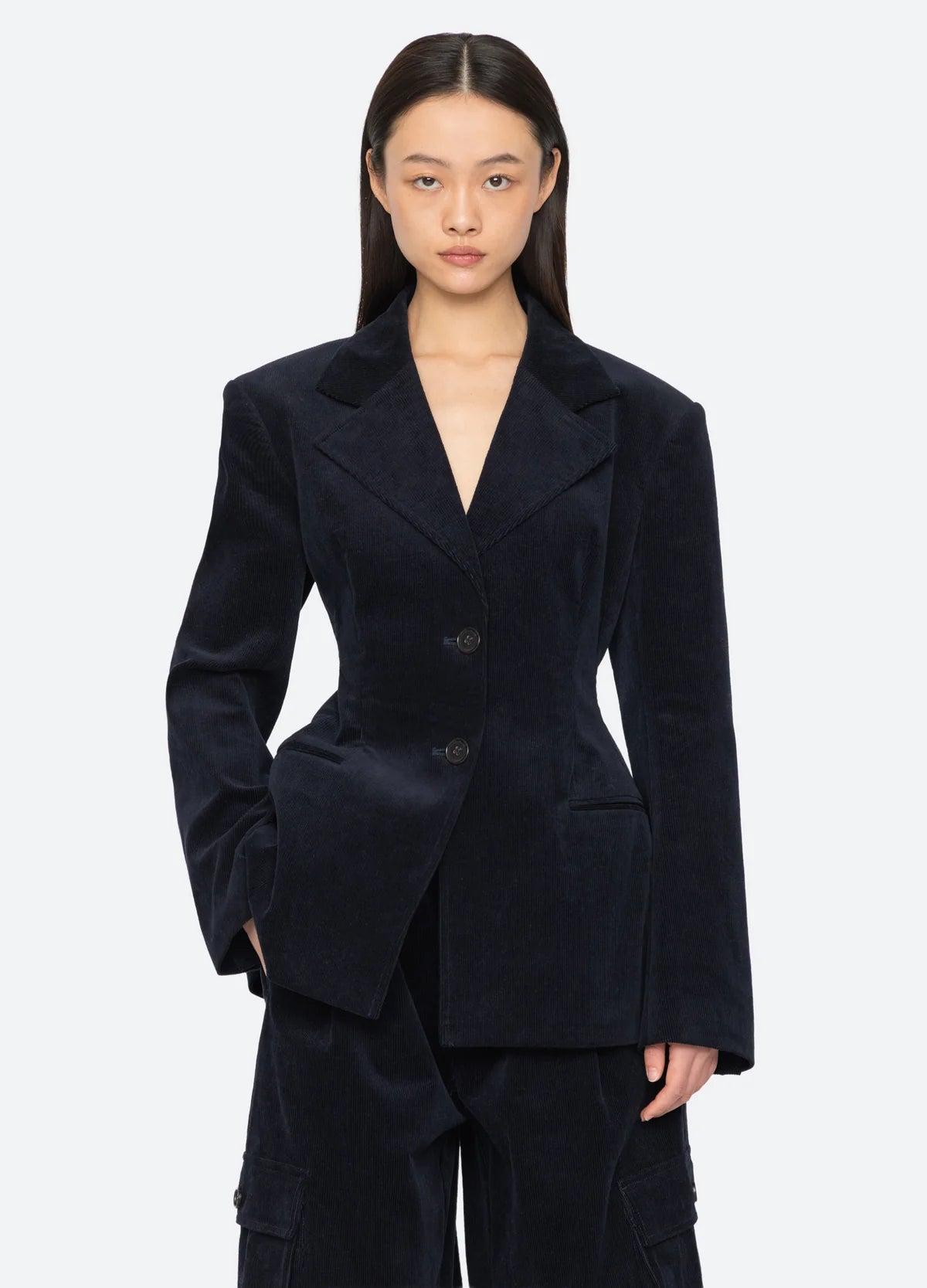 Sea New York Garret Corduroy Blazer Navy