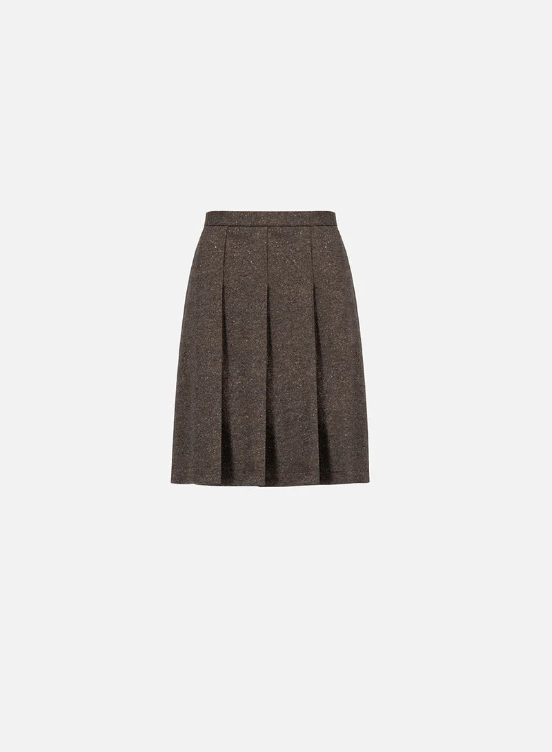 Harris Wharf Pleated Skirt Donegal