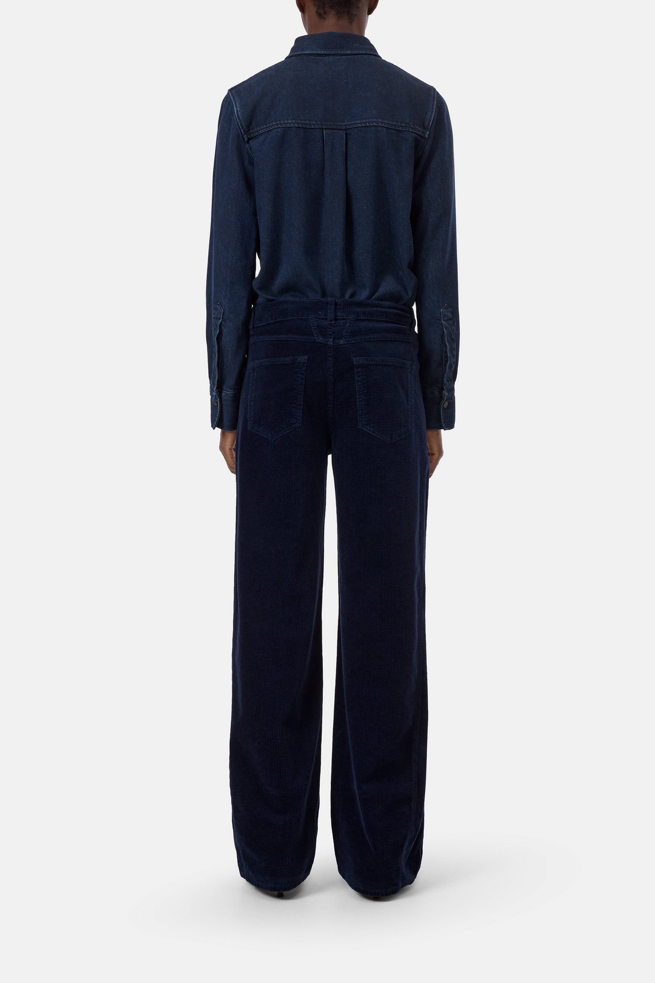 CLOSED TORI-X BARREL CORDUROY PANTS DARK NIGHT