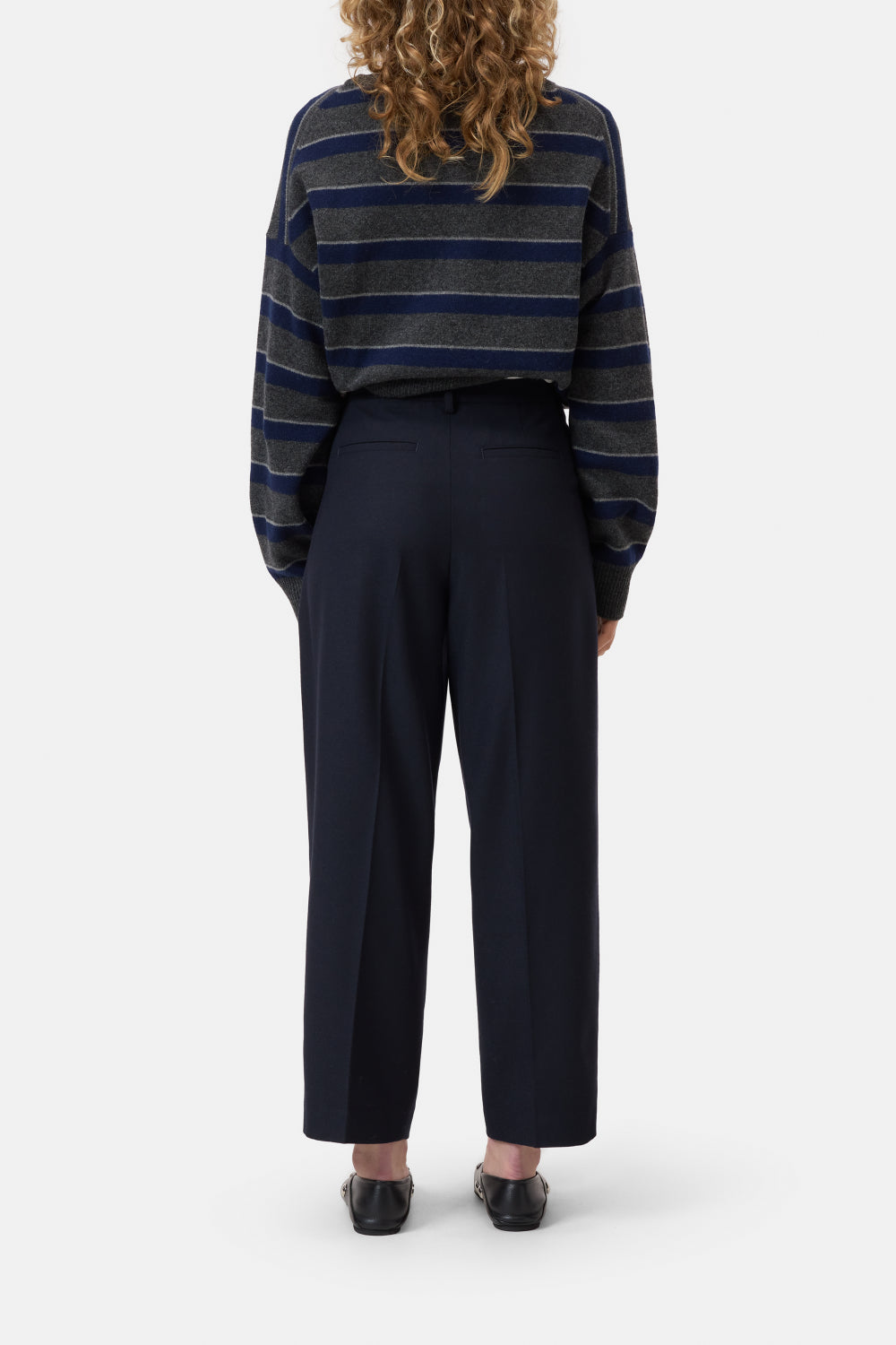 CLOSED RUTHY RELAXED PANTS STRETCH FLANNEL DARK NIGHT