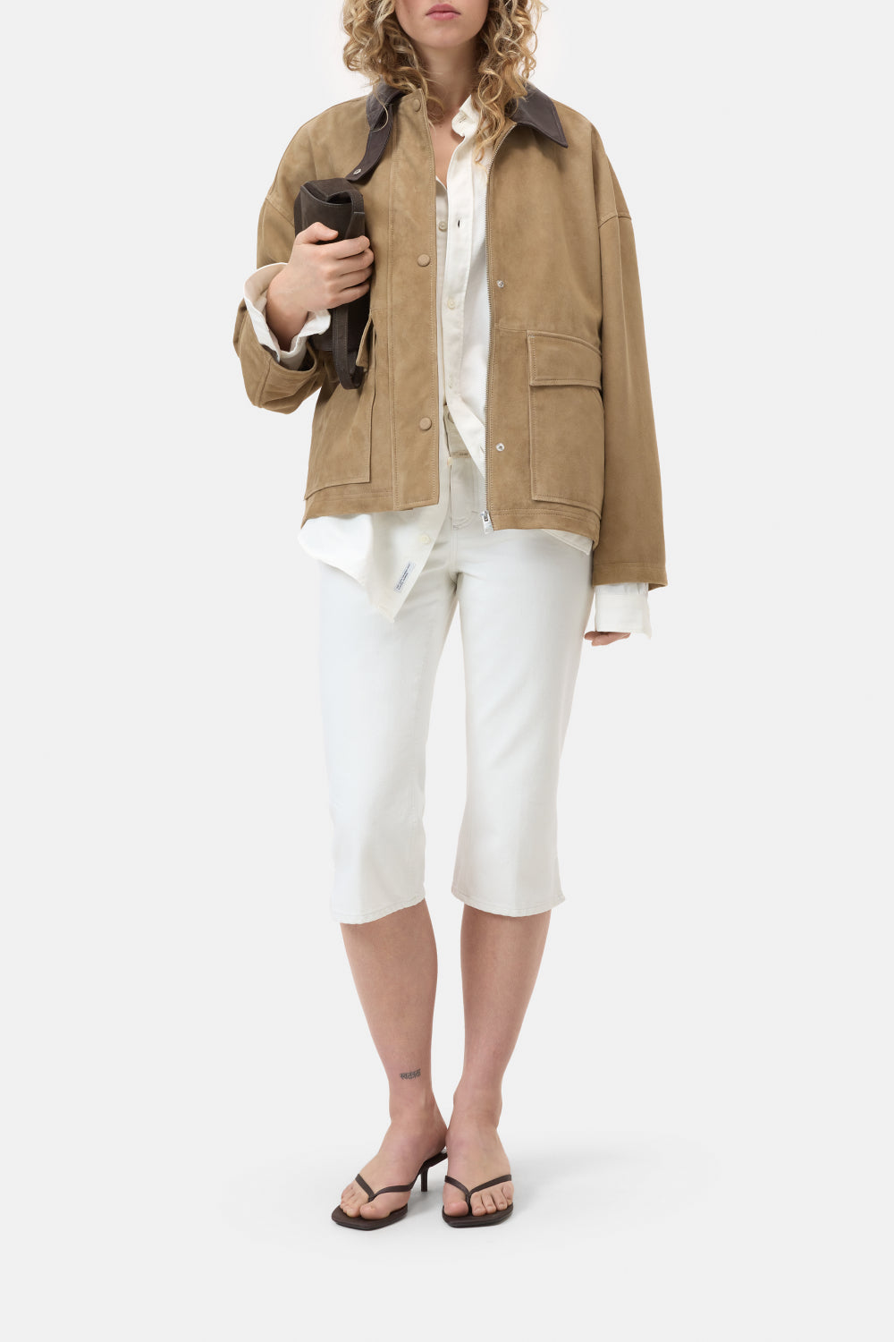 CLOSED SHORTS FINA IVORY