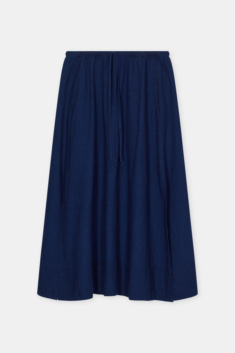 CLOSED GATHERED SKIRT DARK BLUE