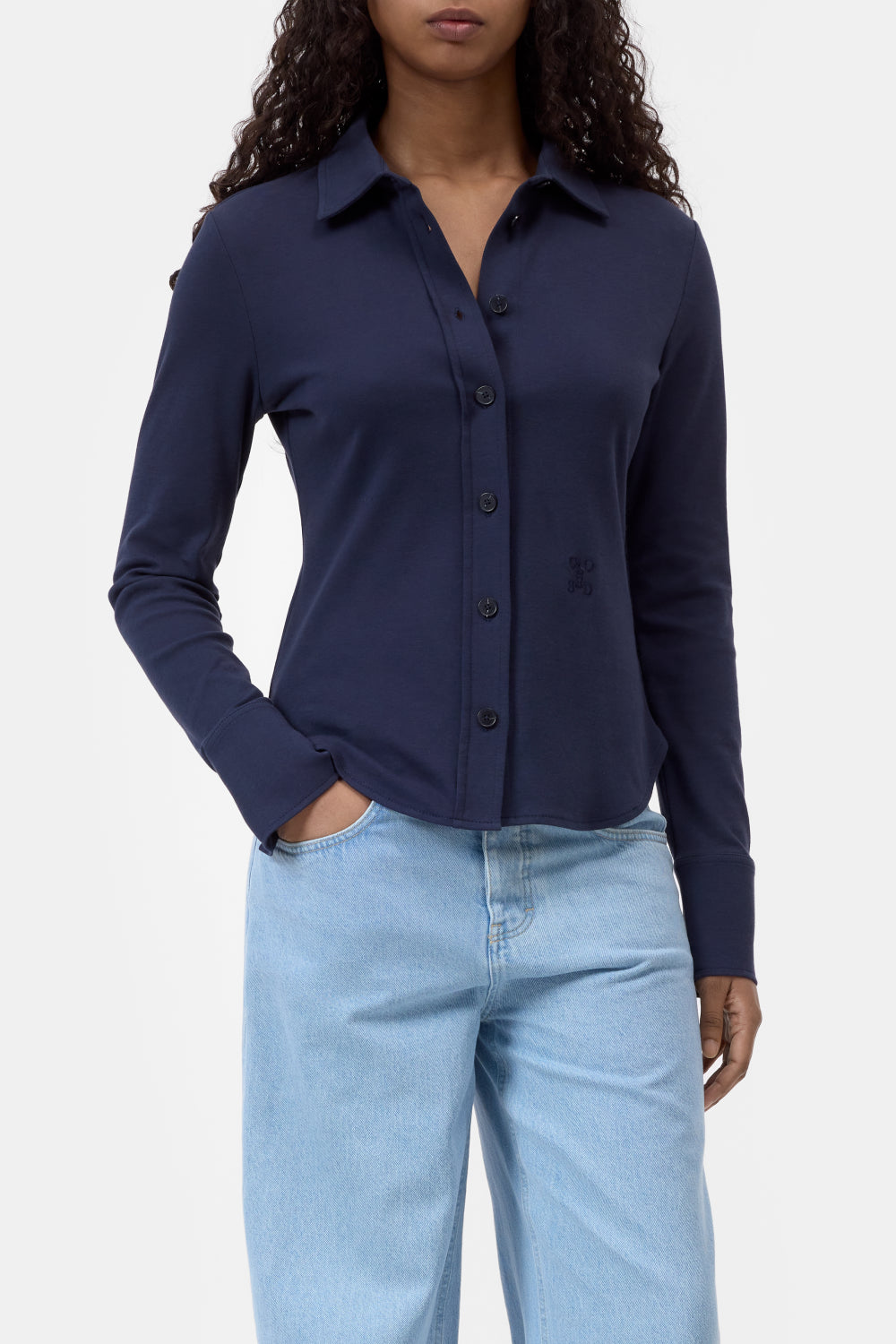 CLOSED JERSEY SHIRT DARK NIGHT